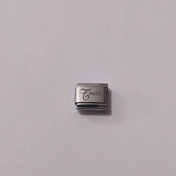 Trust Italian‎ Link Stainless Steel Charm for Nomination Bracelet - Picture 1 of 2